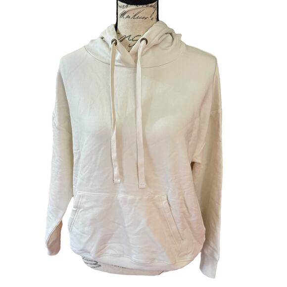 Buffalo David Bitton Cream Pullover Fleece Stretch Hoodie Medium NWOT - Picture 3 of 5